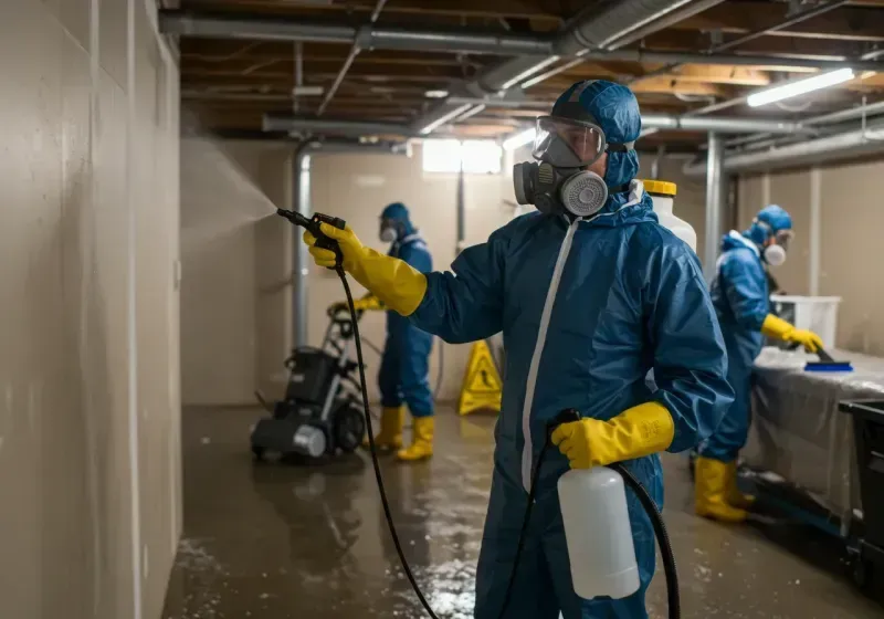 Basement Sanitization and Antimicrobial Treatment process in Vernon, AL